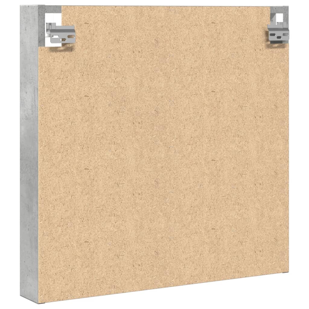 Armoire à vitrine gris béton 60x8,5x58 cm bois d'ingénierie