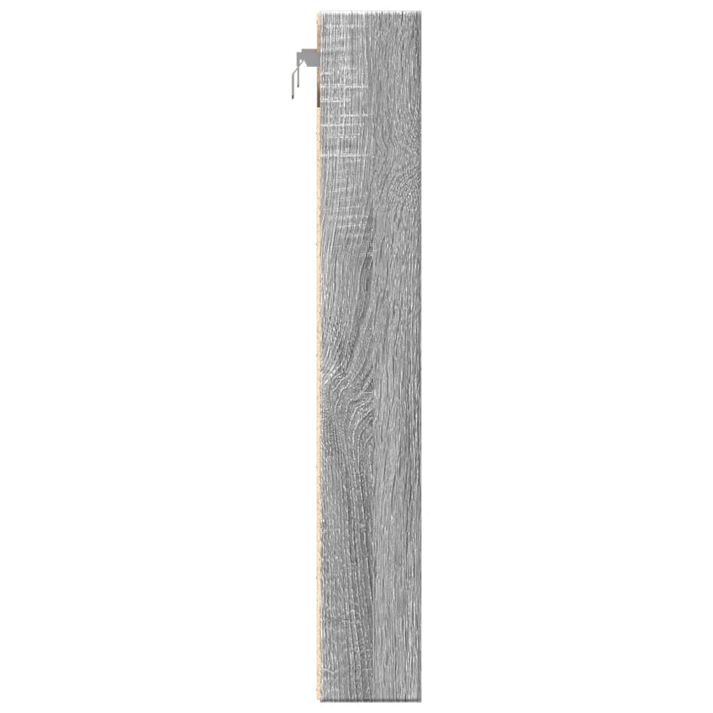 Armoire à vitrine sonoma gris 60x8,5x58 cm bois d'ingénierie
