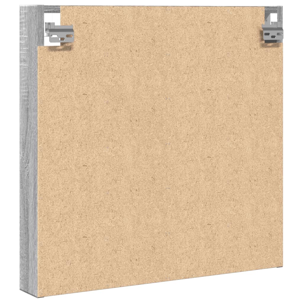 Armoire à vitrine sonoma gris 60x8,5x58 cm bois d'ingénierie