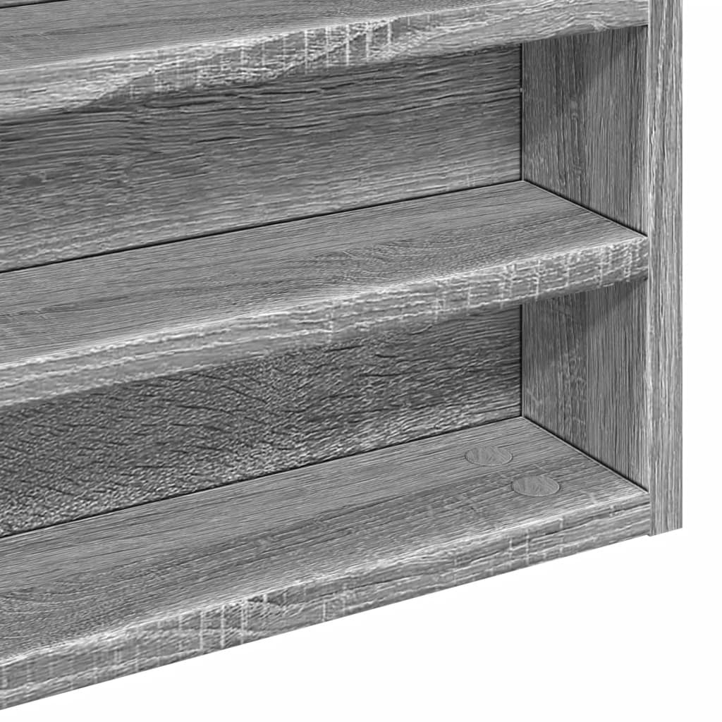 Armoire à vitrine sonoma gris 60x8,5x58 cm bois d'ingénierie