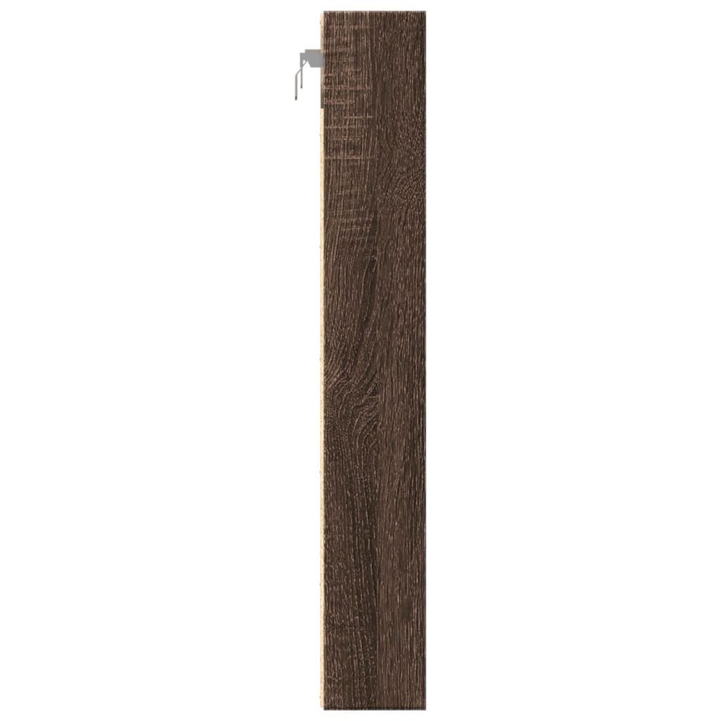 Armoire à vitrine chêne marron 60x8,5x58 cm bois d'ingénierie