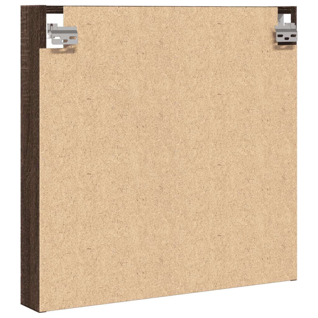 Armoire à vitrine chêne marron 60x8,5x58 cm bois d'ingénierie