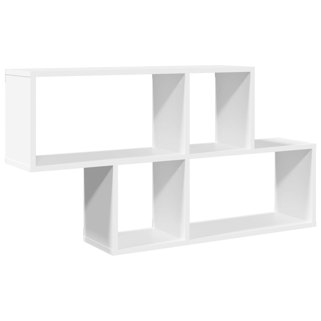 Étagère murale blanc 100x20x53 cm bois d'ingénierie