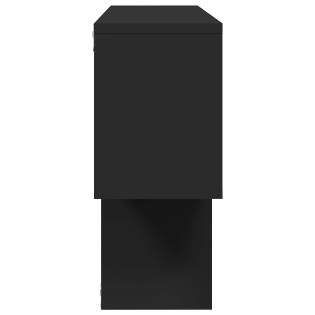 Étagère murale noir 100x20x53 cm bois d'ingénierie