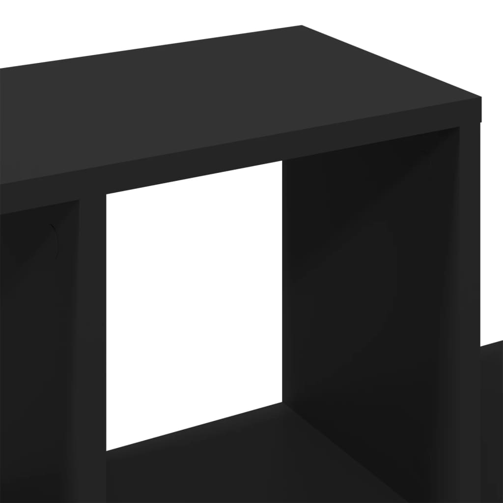 Étagère murale noir 100x20x53 cm bois d'ingénierie