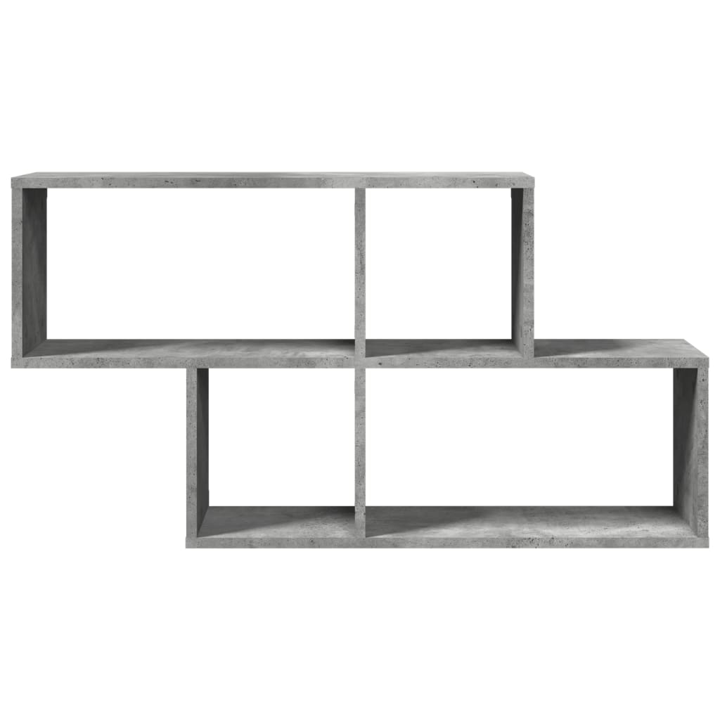 Étagère murale gris béton 100x20x53 cm bois d'ingénierie