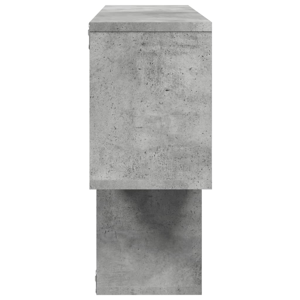 Étagère murale gris béton 100x20x53 cm bois d'ingénierie