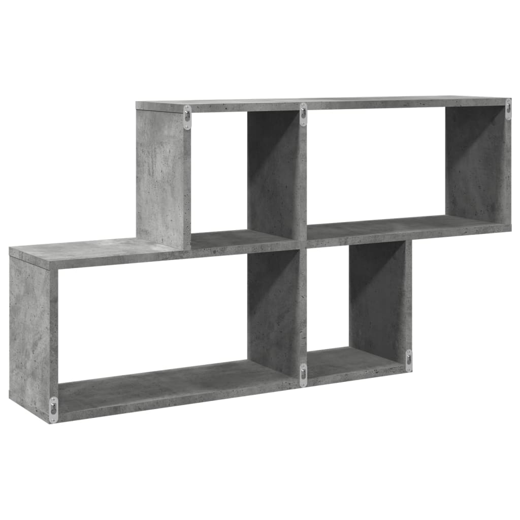 Étagère murale gris béton 100x20x53 cm bois d'ingénierie