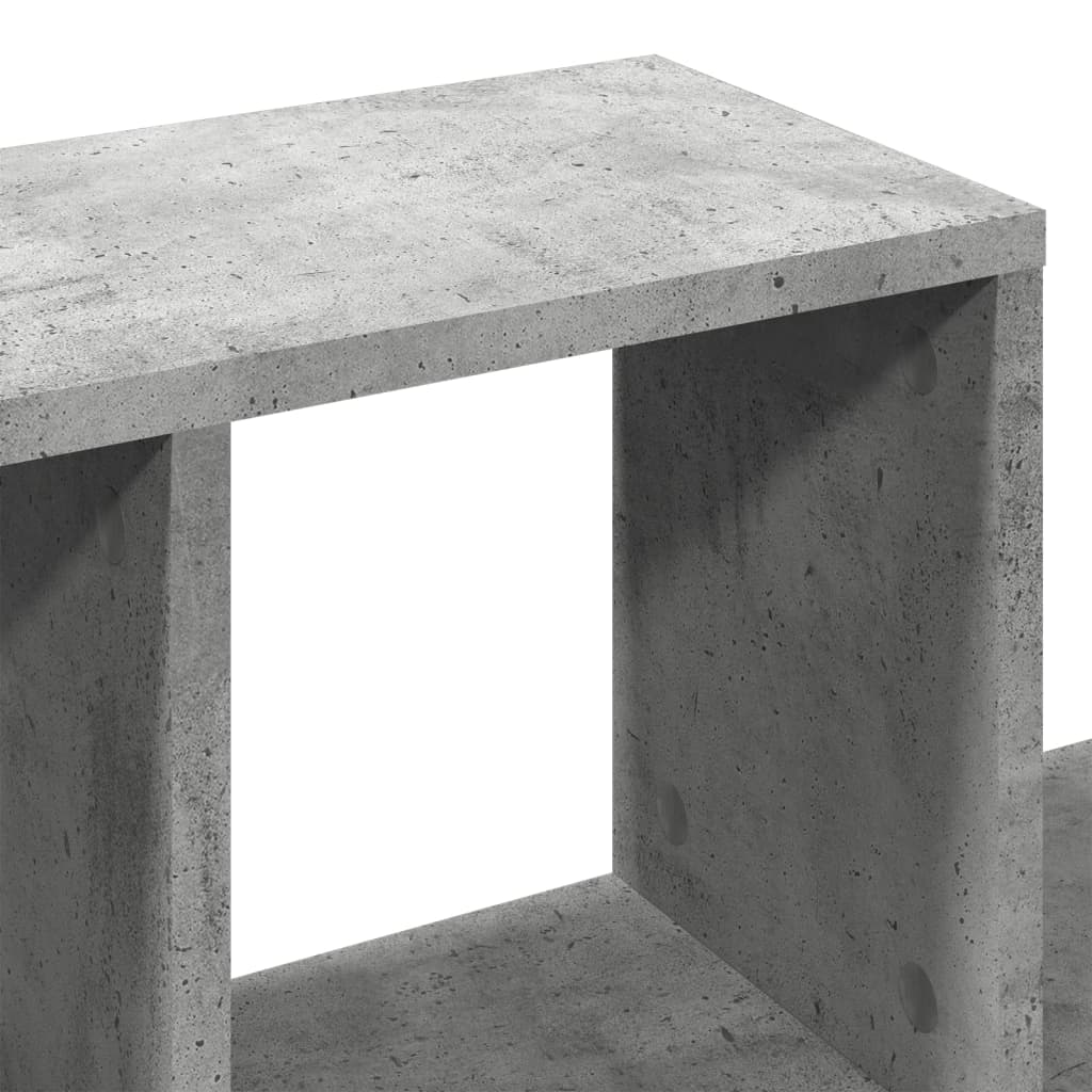 Étagère murale gris béton 100x20x53 cm bois d'ingénierie