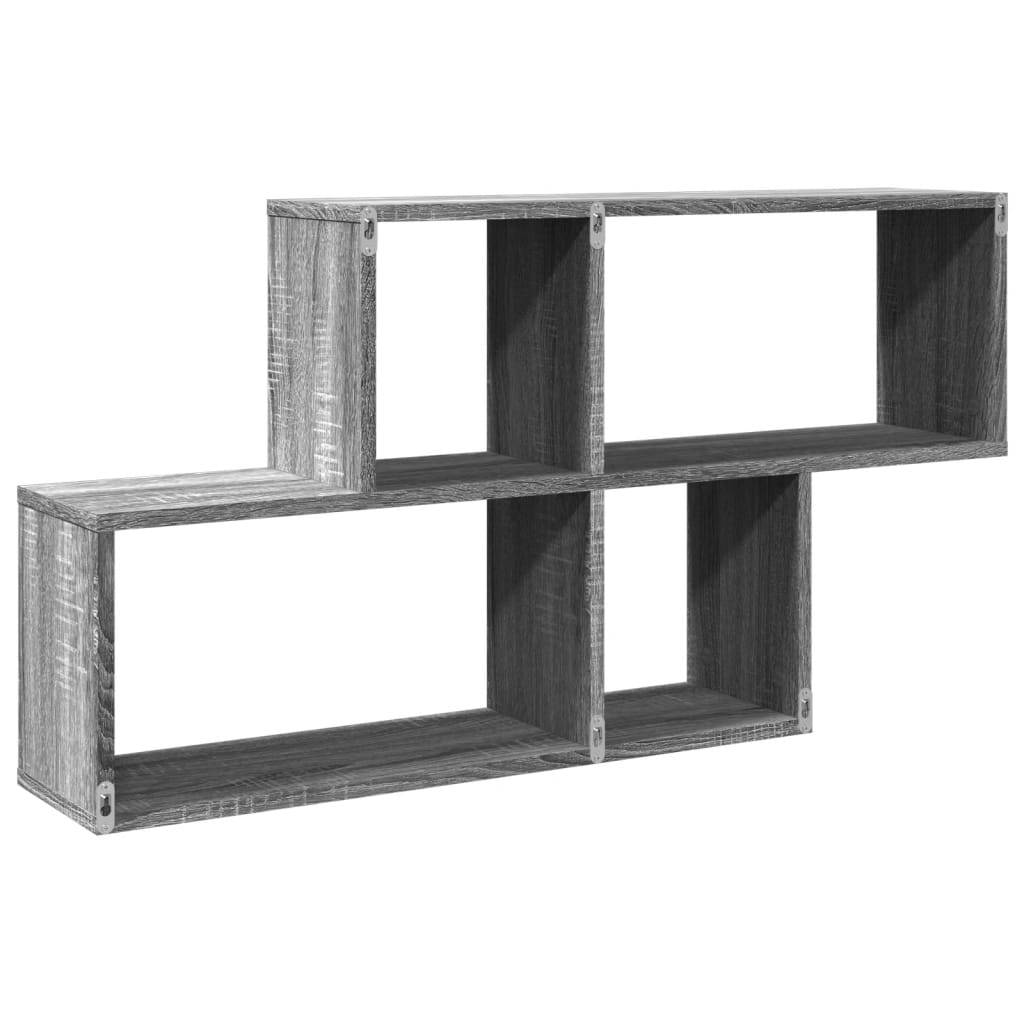 Étagère murale sonoma gris 100x20x53 cm bois d'ingénierie