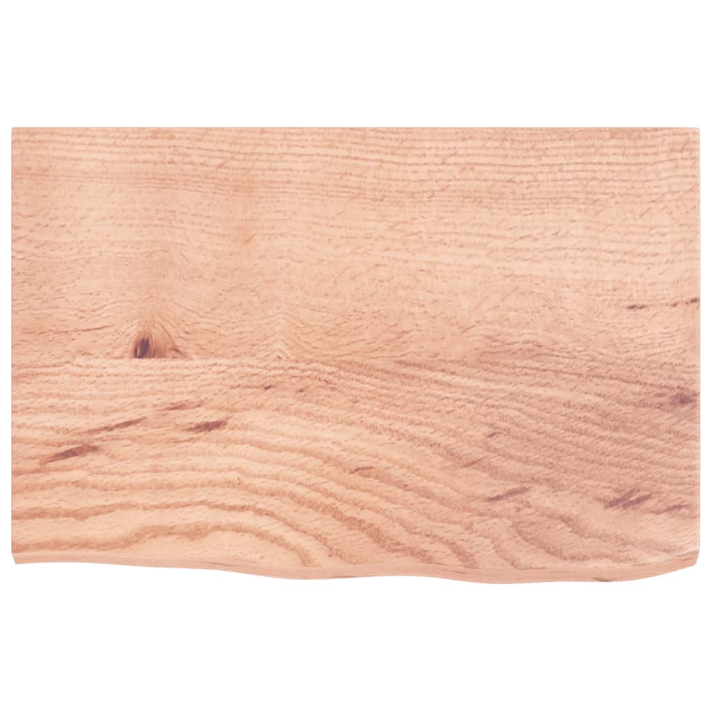 Étagère de vasque murale acier et bois de chêne massif
