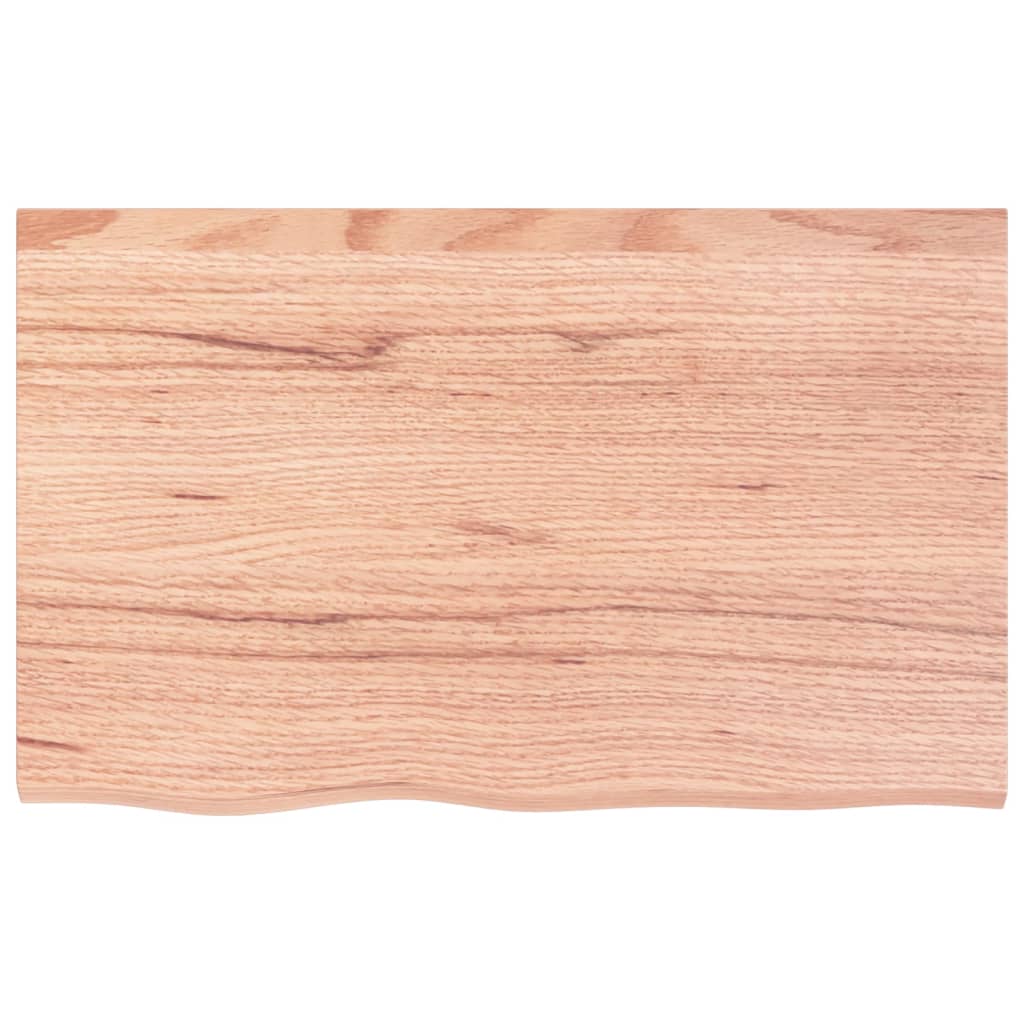 Étagère de vasque murale acier et bois de chêne massif