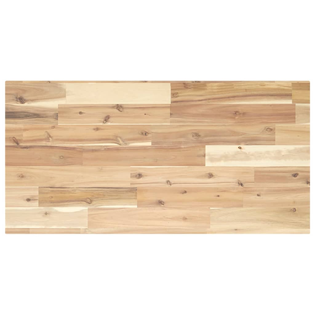 Étagère de vasque murale acier et bois massif d'acacia