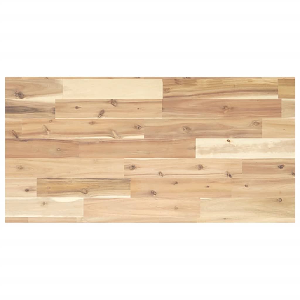 Étagère de vasque murale acier et bois massif d'acacia