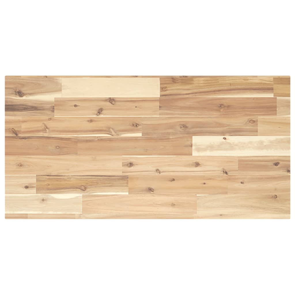 Étagère de vasque murale acier et bois massif d'acacia