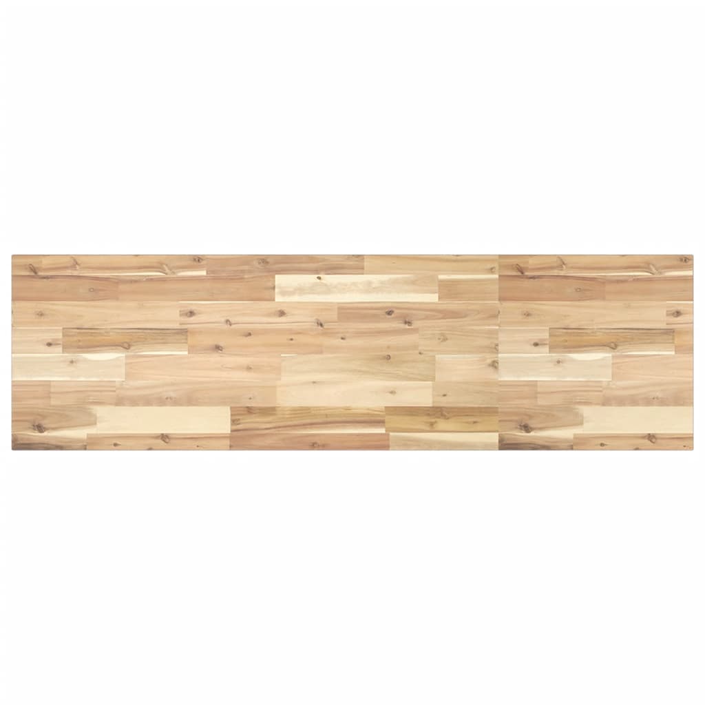 Étagère de vasque murale acier et bois massif d'acacia