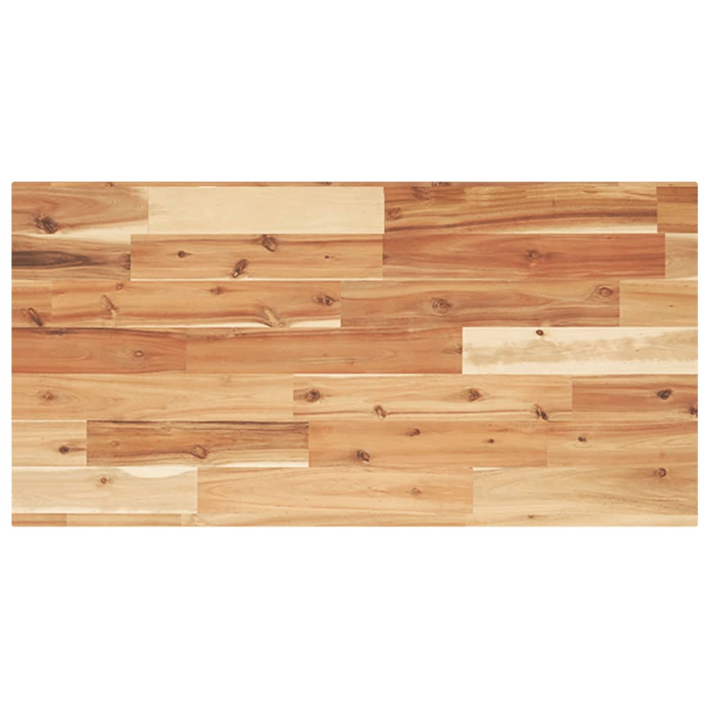 Étagère de vasque murale acier et bois massif d'acacia