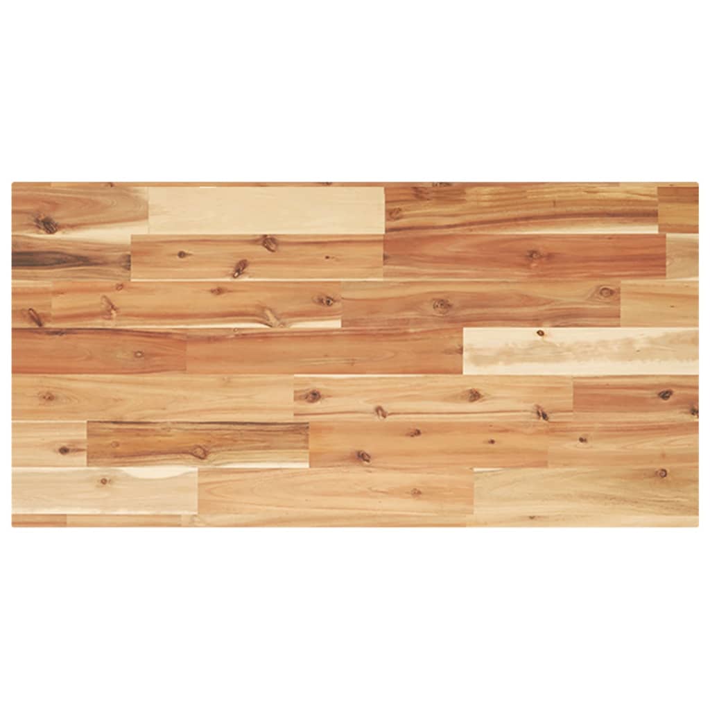 Étagère de vasque murale acier et bois massif d'acacia