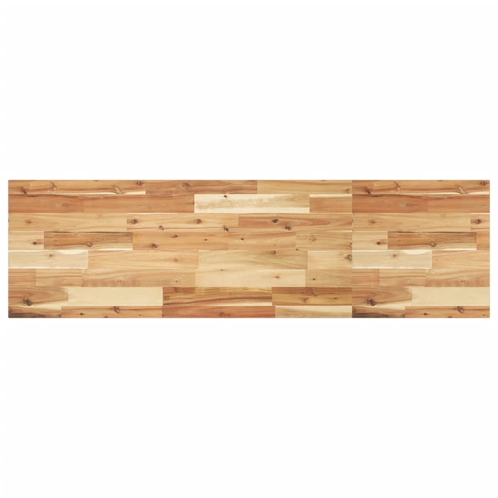 Étagère de vasque murale acier et bois massif d'acacia