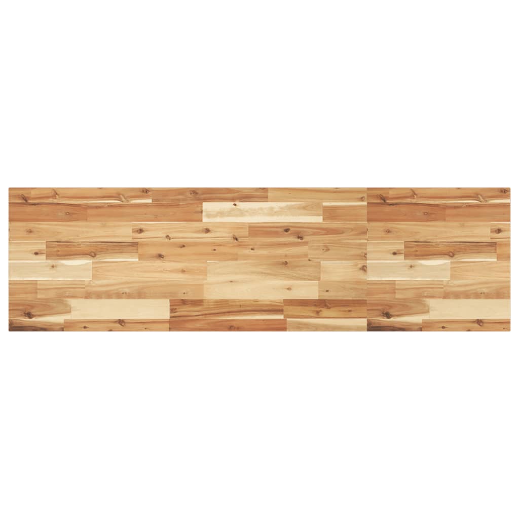 Étagère de vasque murale acier et bois massif d'acacia