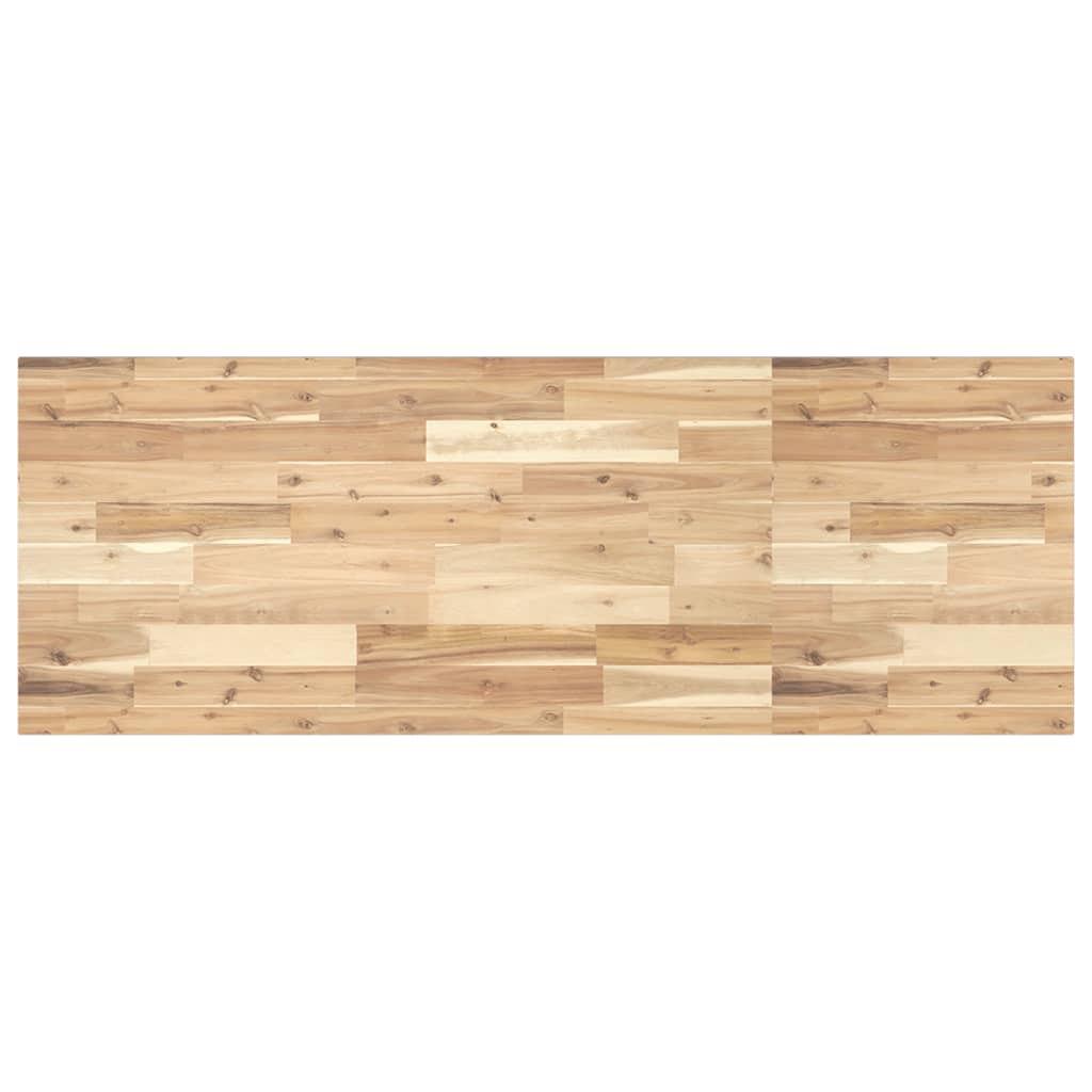 Étagère de vasque murale acier et bois massif d'acacia