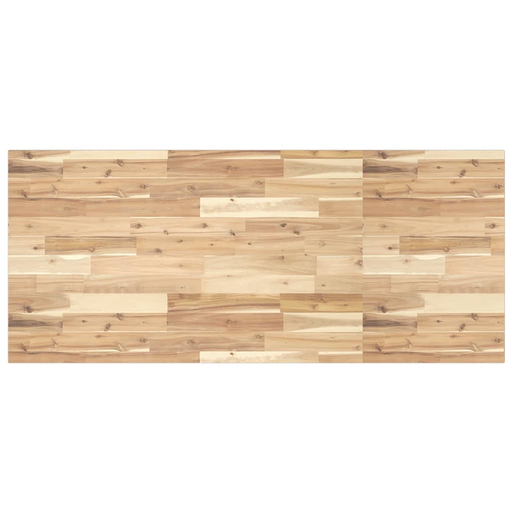 Étagère de vasque murale acier et bois massif d'acacia
