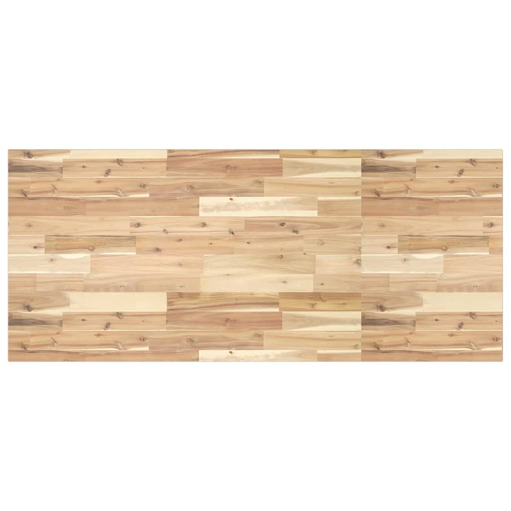 Étagère de vasque murale acier et bois massif d'acacia