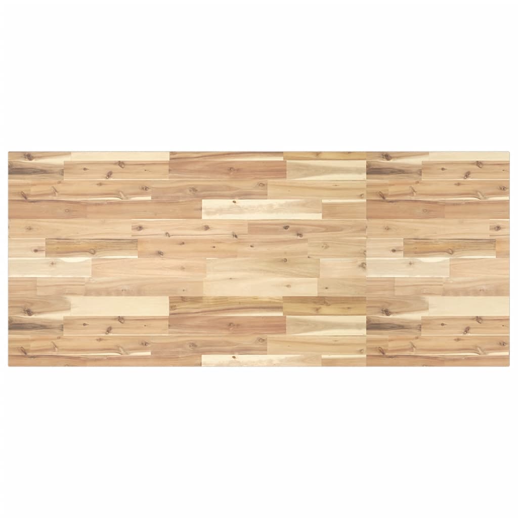Étagère de vasque murale acier et bois massif d'acacia