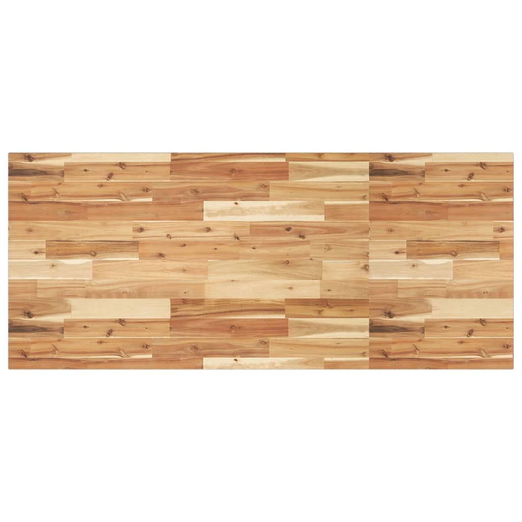 Étagère de vasque murale acier et bois massif d'acacia