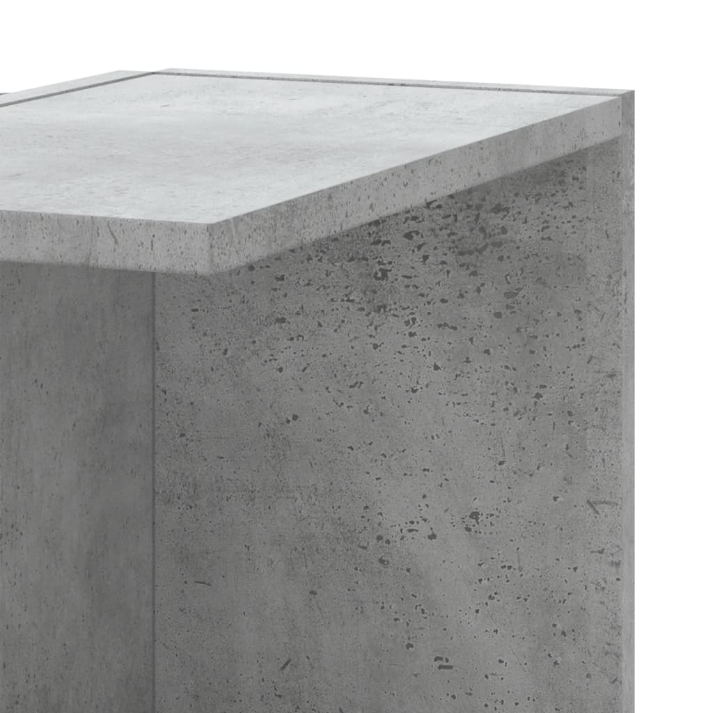 Étagère d'angle murale gris béton bois d'ingénierie