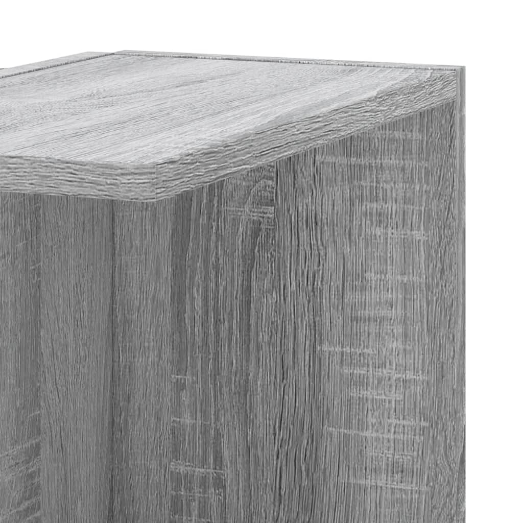 Étagère d'angle murale sonoma gris bois d'ingénierie