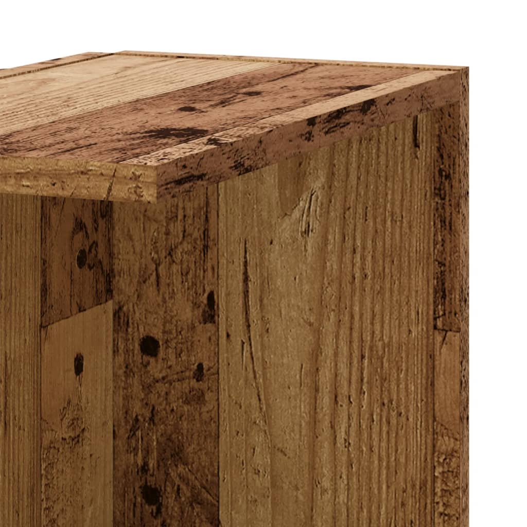 Étagère d'angle murale vieux bois bois d'ingénierie