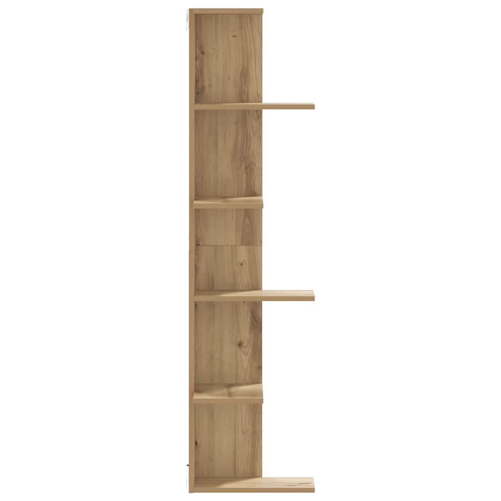 Étagère d'angle murale chêne artisanal bois d'ingénierie