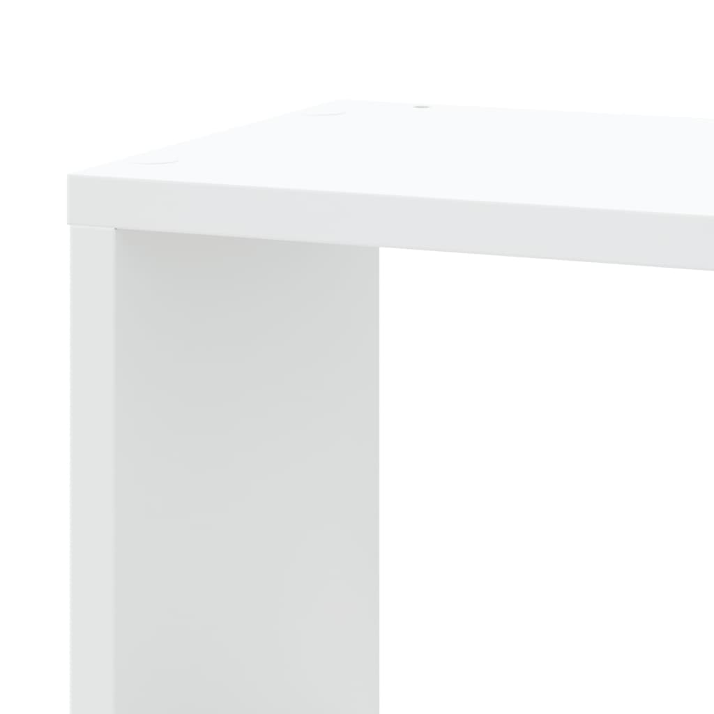 Étagère d'angle murale blanc 45x45x147 cm bois d'ingénierie