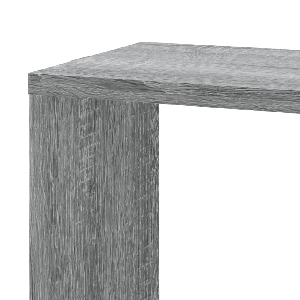 Étagère d'angle murale sonoma gris 45x45x147cm bois ingénierie