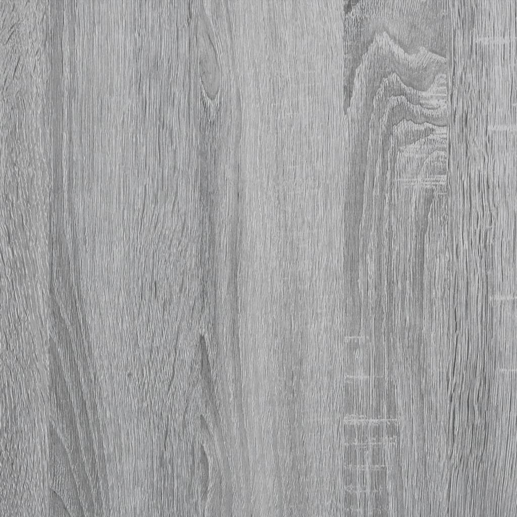 Étagère d'angle murale sonoma gris 45x45x147cm bois ingénierie