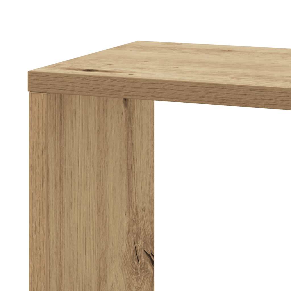 Étagère d'angle murale chêne artisanal bois d'ingénierie