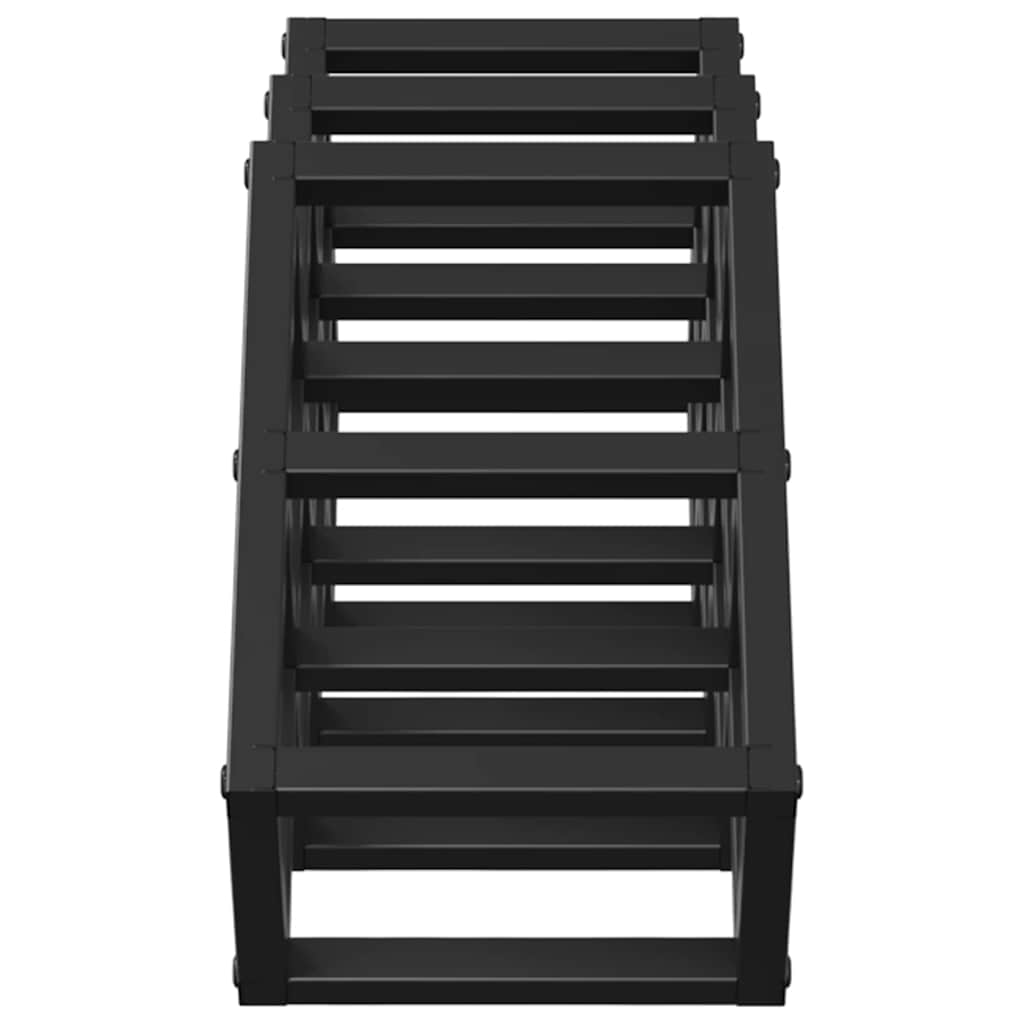 Étagère à vin Noir 63 x 16.5 x 25 cm Acier enduit de poudre