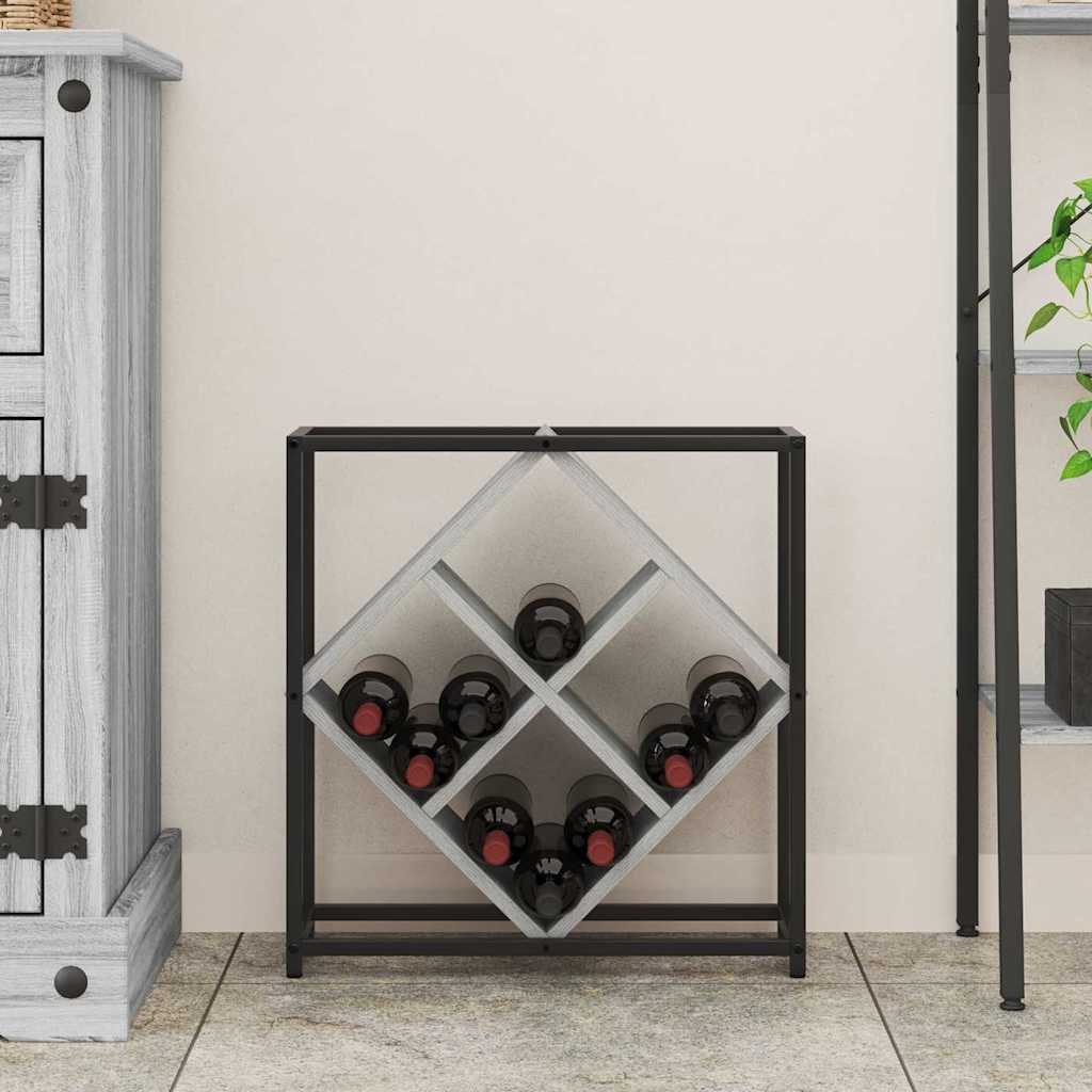 Étagère à vin Gris 51 x 18 x 52,5 cm Bois d'ingénierie
