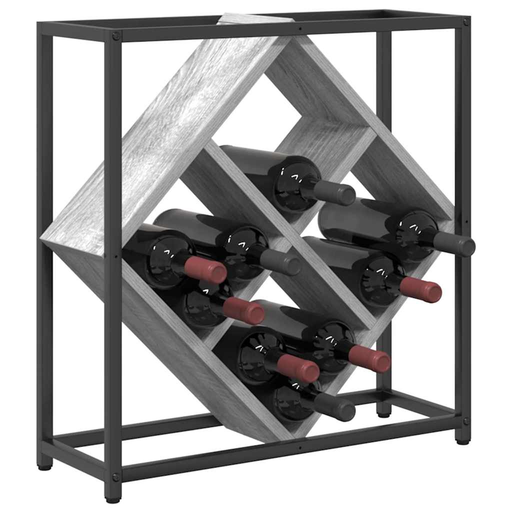 Étagère à vin Gris 51 x 18 x 52,5 cm Bois d'ingénierie