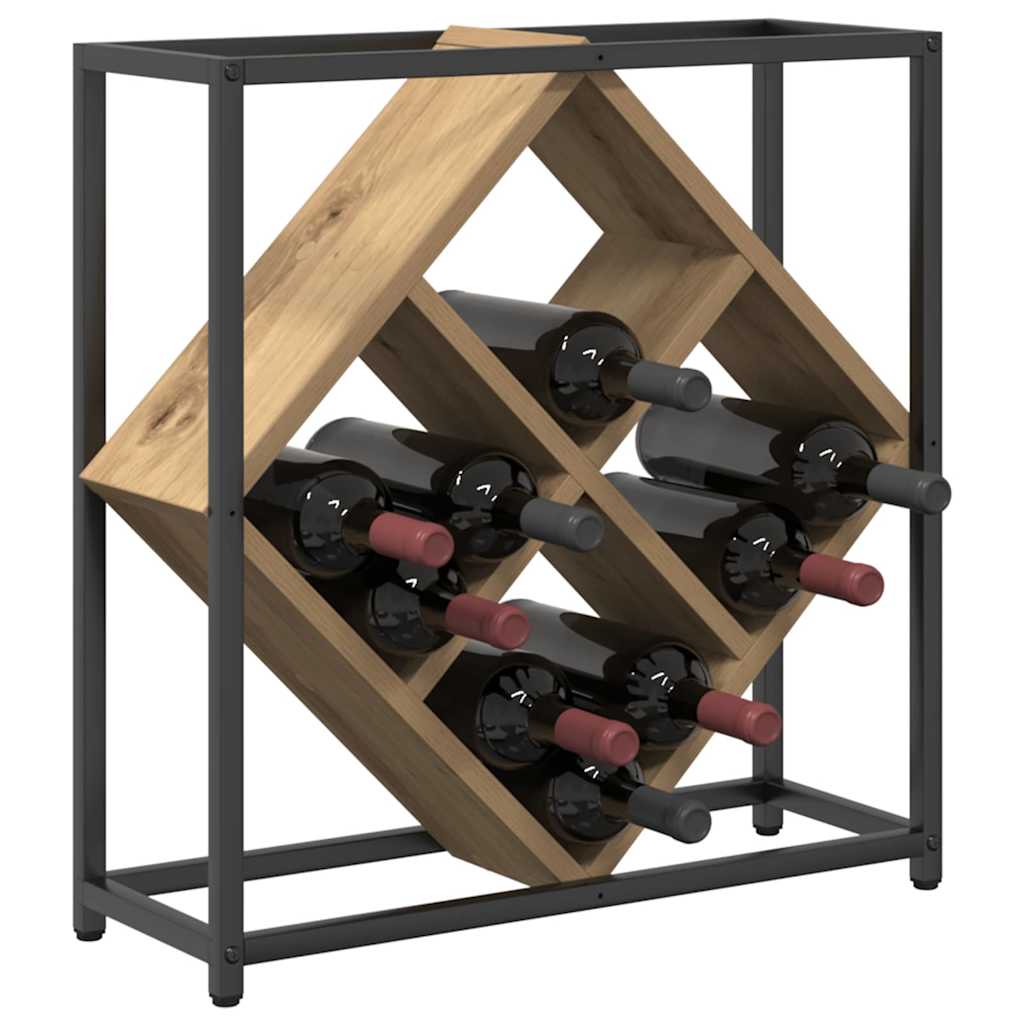 Étagère à vin chêne artisanal 51 x 18 x 52,5 cm