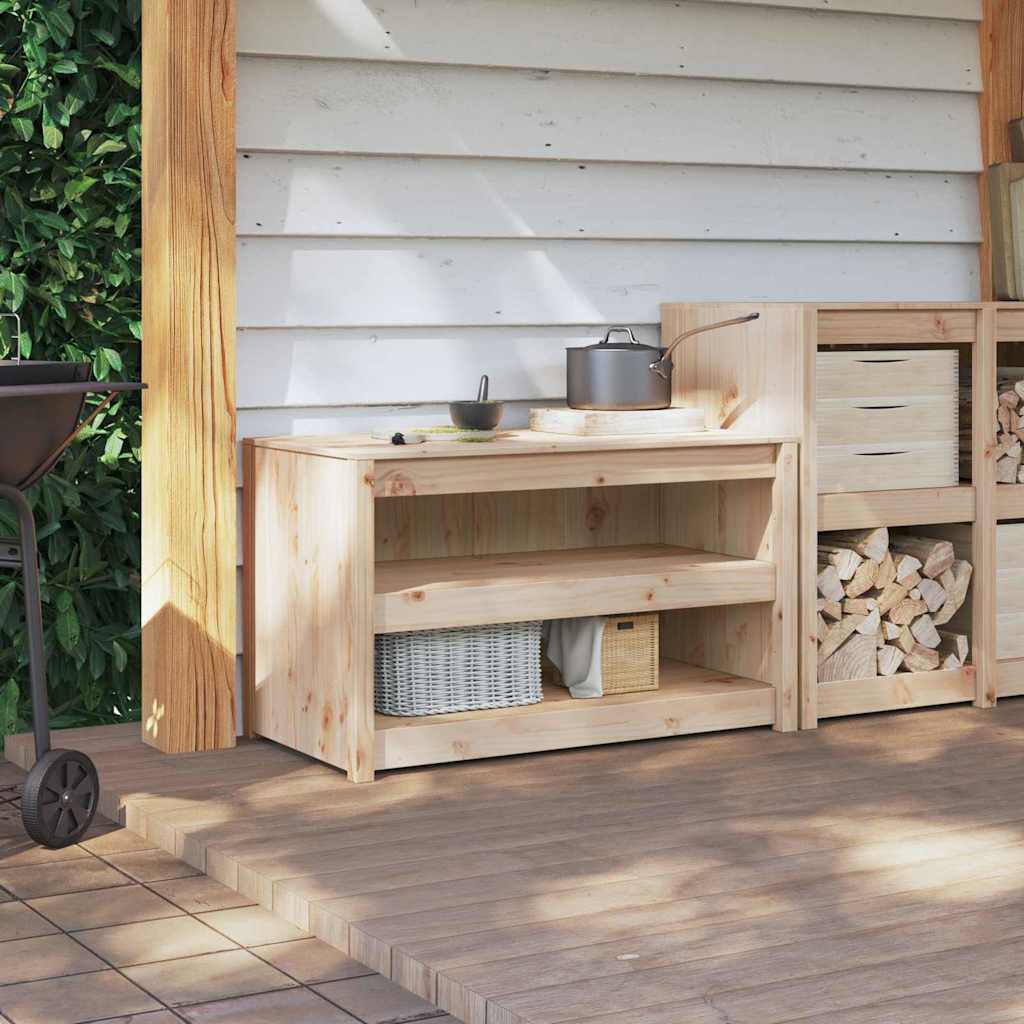 Armoire de cuisine Marron 106 x 55 x 64 cm Bois de pin massif