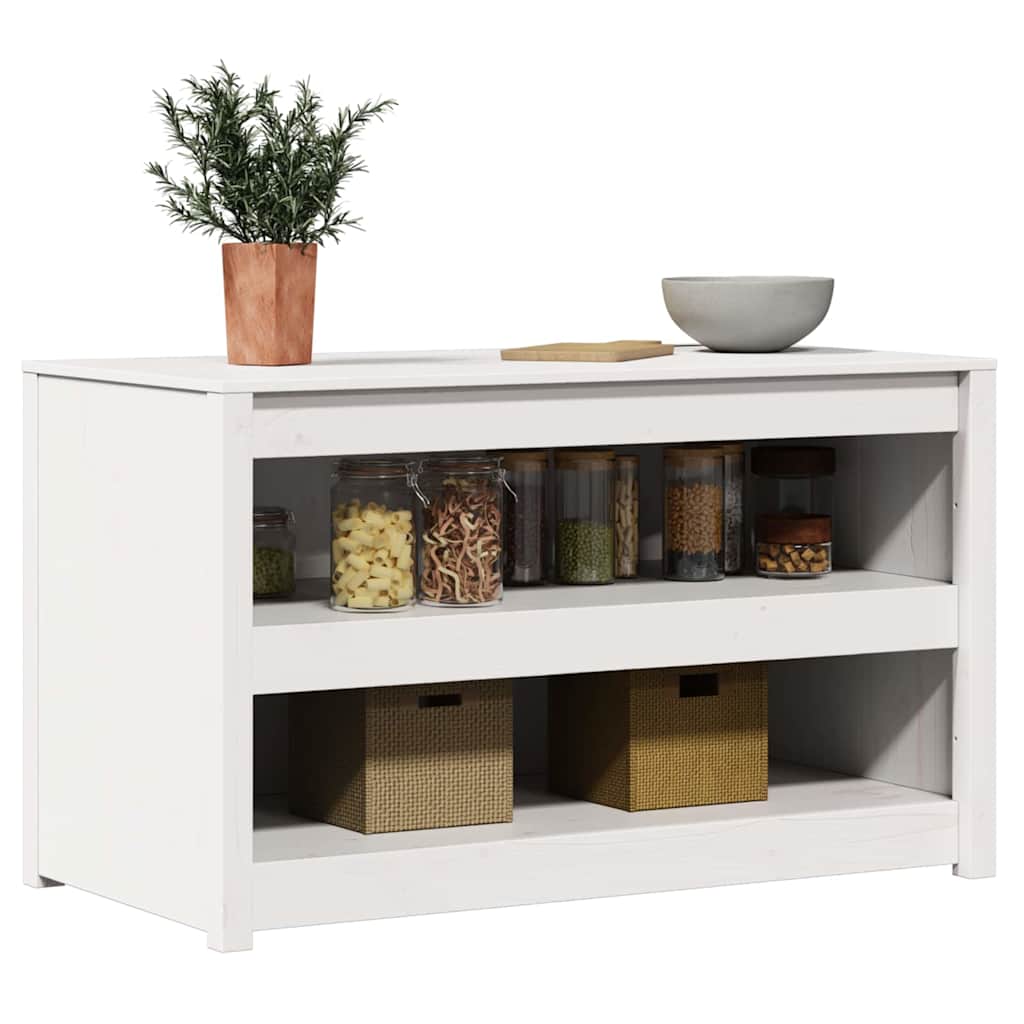 Armoire de cuisine Blanc 106 x 55 x 64 cm Bois de pin massif
