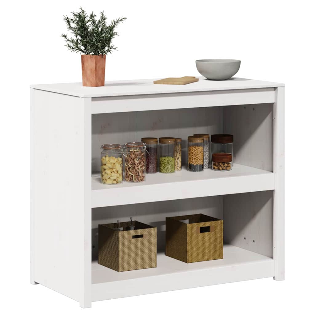 Armoire de cuisine Blanc 106 x 55 x 92 cm Bois de pin massif