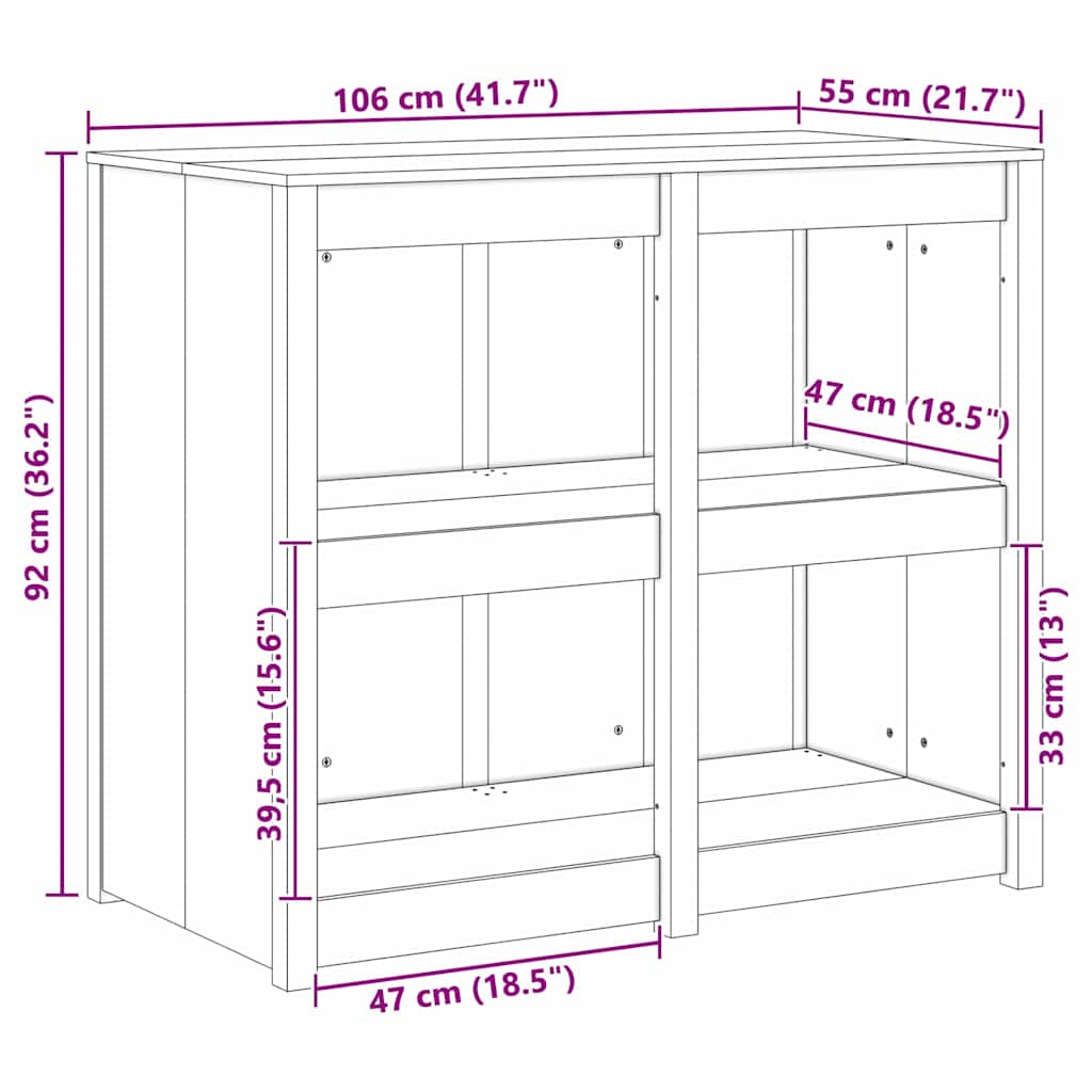 Armoire de cuisine avec étagère Blanc chaud 106 x 55 x 92 cm