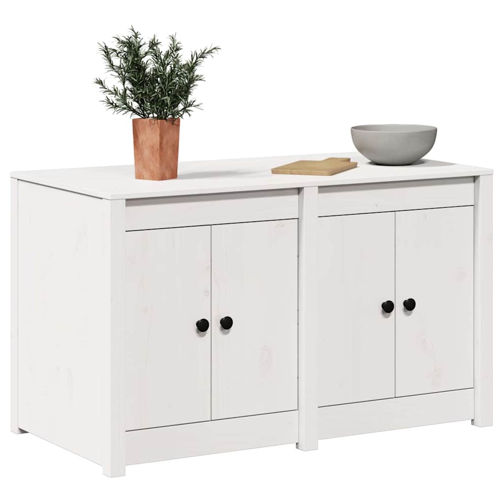 Armoire de cuisine Blanc 106 x 55 x 64 cm Bois de pin massif