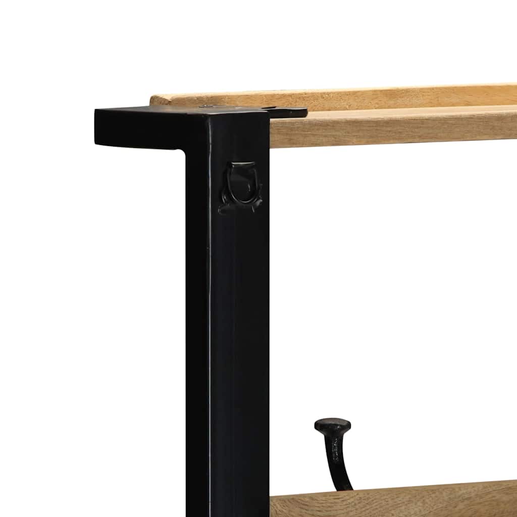 Porte-vêtements 80x40x190 cm bois de manguier massif brut
