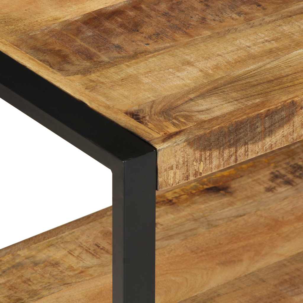 Porte-vêtements 80x40x190 cm bois de manguier massif brut