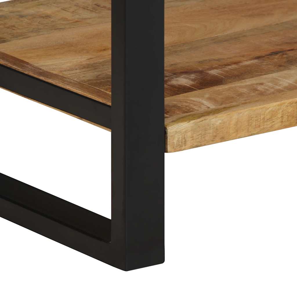 Porte-vêtements 80x40x190 cm bois de manguier massif brut