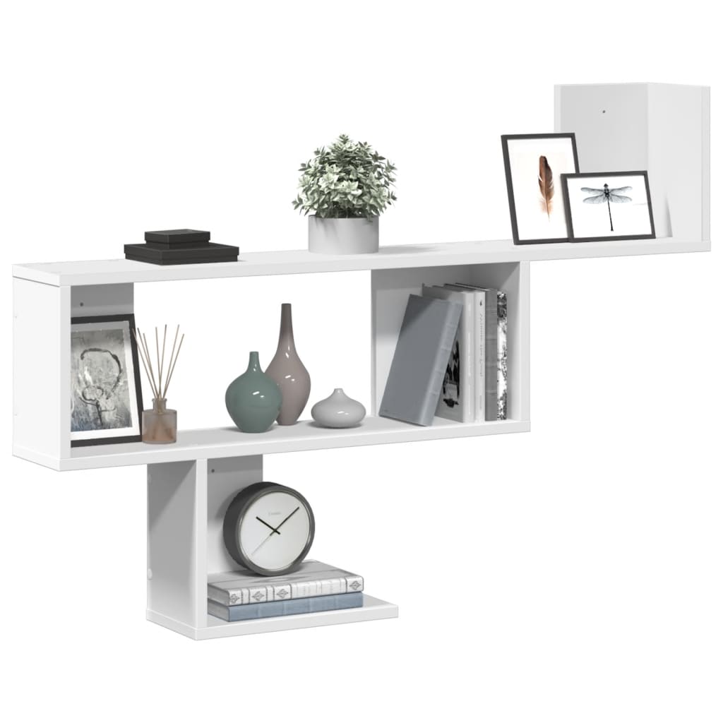 Étagère murale blanc 100x15x70 cm bois d'ingénierie